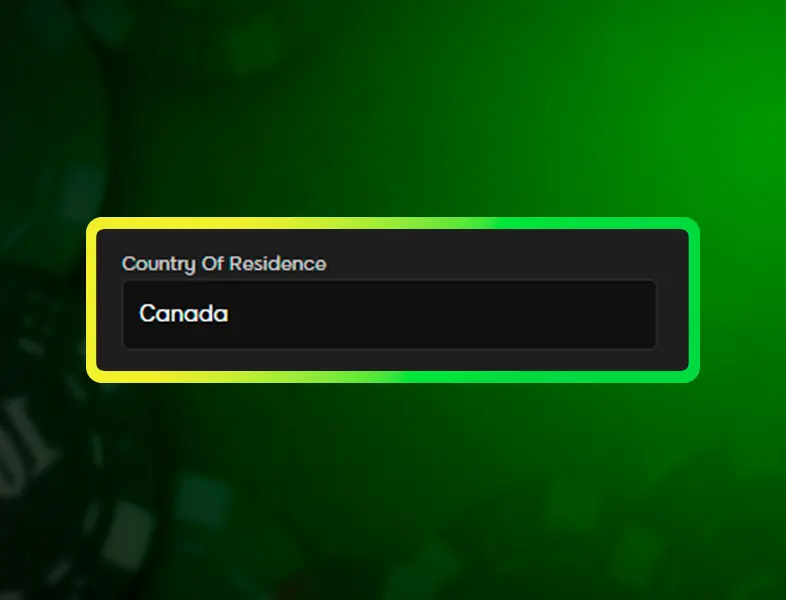 Select your country.