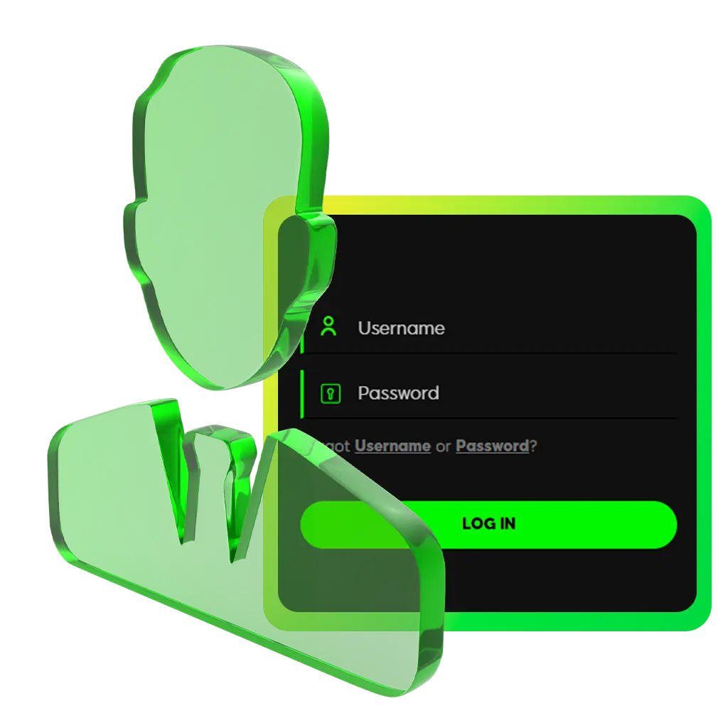 Creating a casino gaming account.