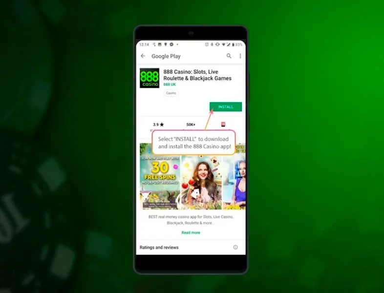 Installing the app on Android.